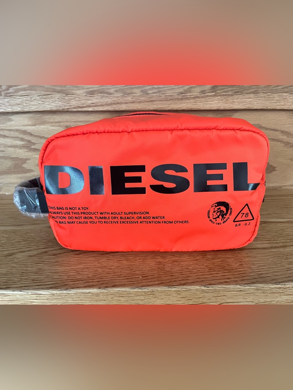 Diesel Bright Orange Logo Waist Bag